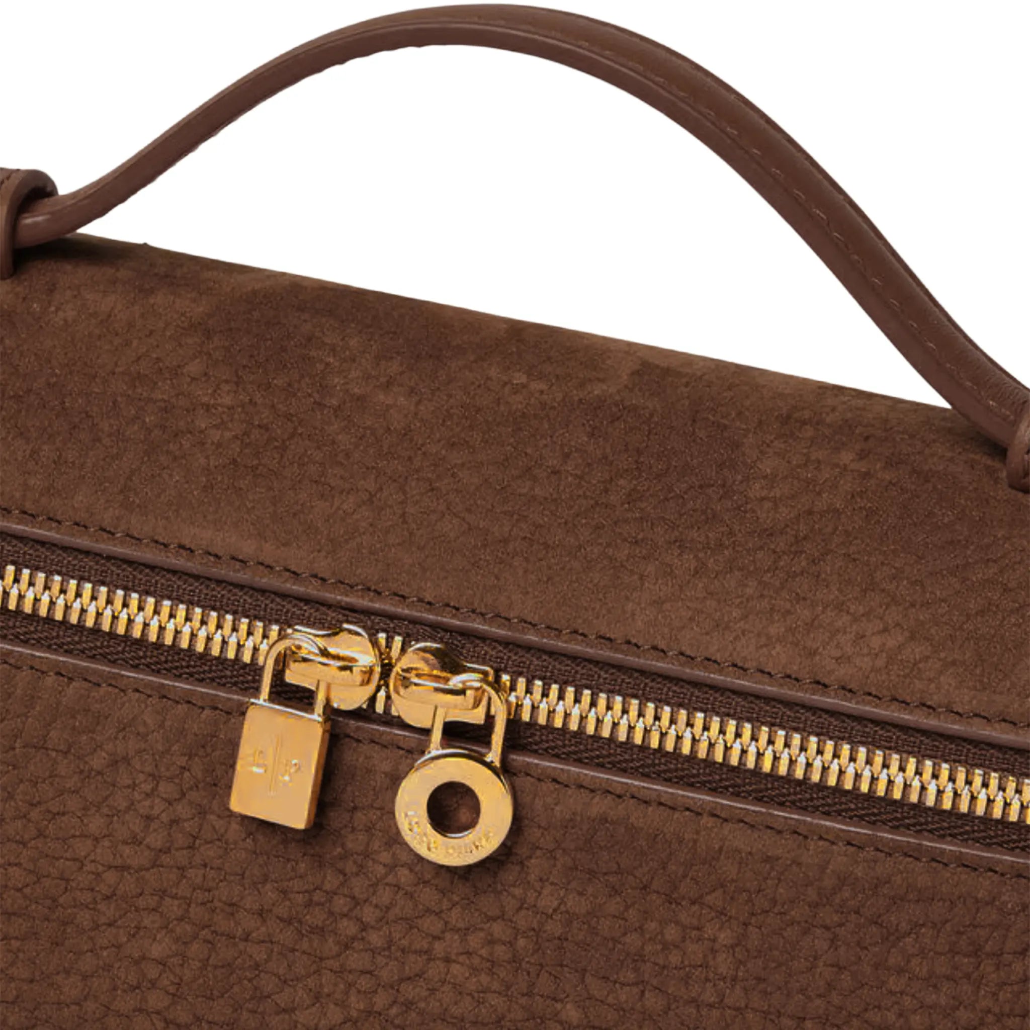 Detailed View of Loro Piana Extra Pocket L19 Calfskin Brown Sun Gold Shoulder Bag FAP6658_B5OA